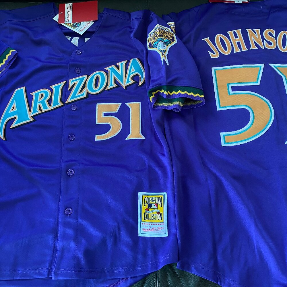 MITCHELL and NESS ARIZONA DIAMONDBACKS RANDY JOHNSON Men's JERSEY Sz M,L,XL,2XL